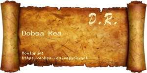 Dobsa Rea névjegykártya